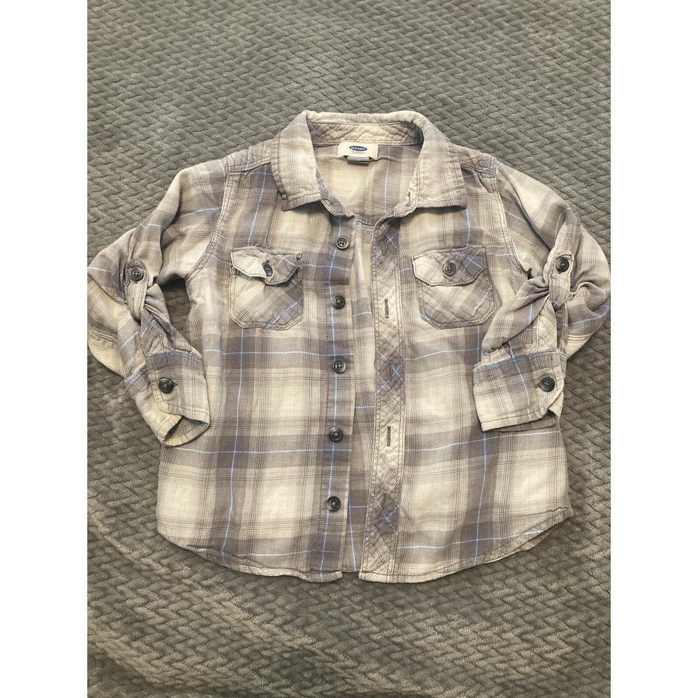 Boys Plaid Button Up Shirt by Old Navy- size 4T